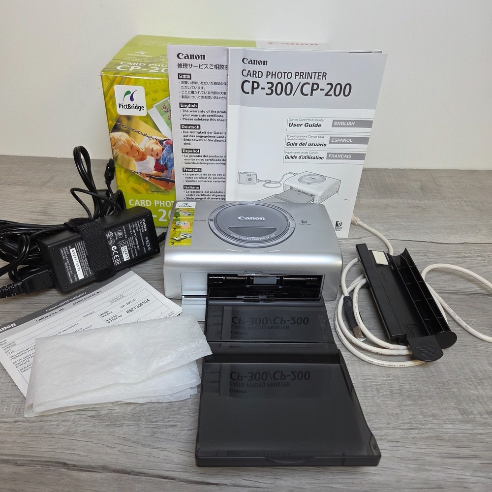 Canon CP-200 Card Photo Printer 4x6 Portable Compact Thermal Ink